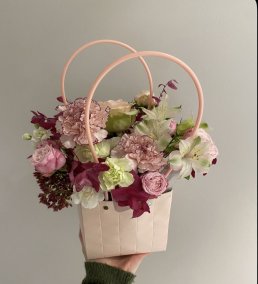 Blush Garden Flower Bag | Lüks Mix Çanta Çiçek – Bodrum