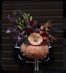 Halloween Balkabağı Çiçek Aranjmanı | Glorious Flowers Bodrum