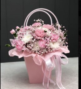 Pink Elegance Flower Bag | Pembe Çanta Çiçek – Bodrum